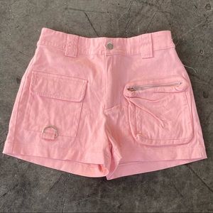 Dolls Kill Dusty-Pink Cargo Shorts